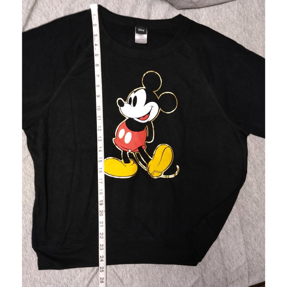 Disney Mickey Mouse Graphic Soft/Lightweight Sweatshirt Women's /Juniors' XL Blk - Picture 8 of 8